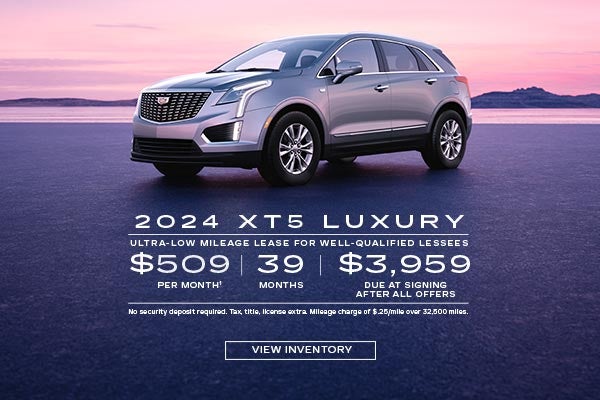 2024 XT5 Luxury. Ultra-low mileage lease for well-qualified lessees. $509 per month. 39 months. $...